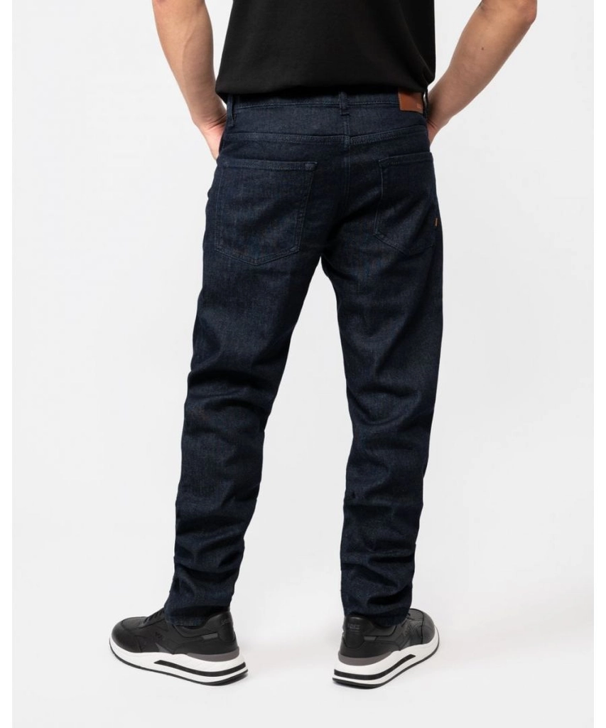 Hugo Boss Re.Maine Mens Regular Fit Dark Blue Comfort-Stretch Denim Jeans - Size 34W/32L